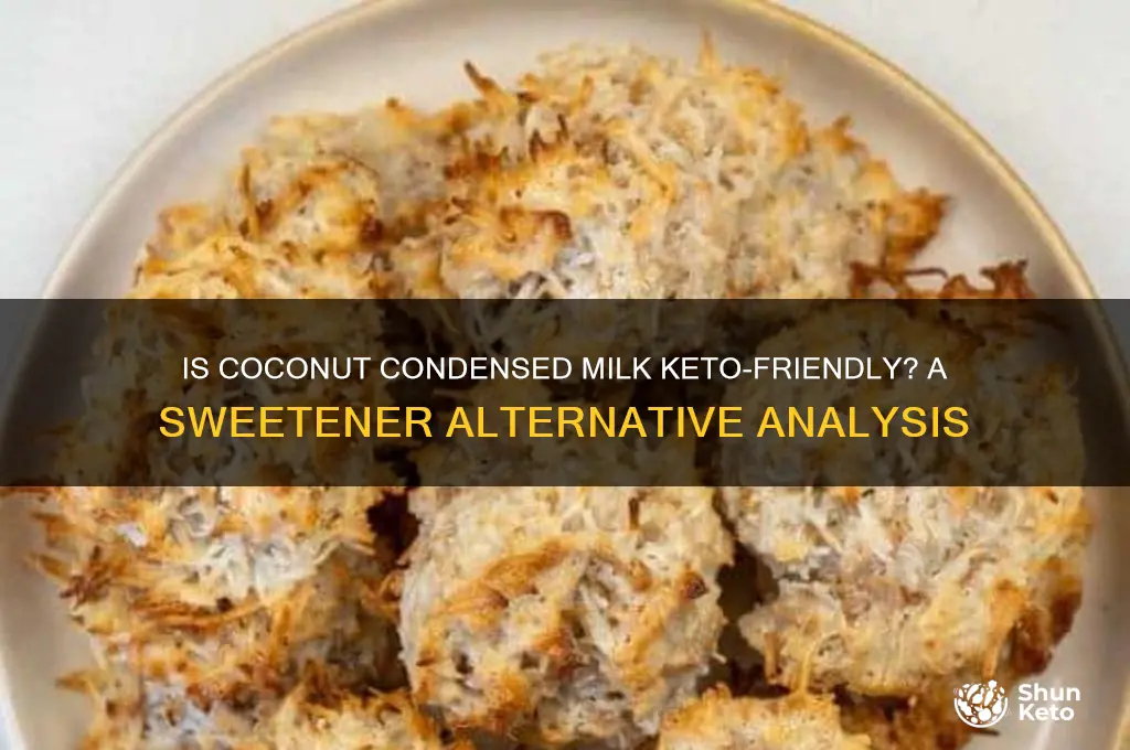 is coconut condensed milk keto friendly