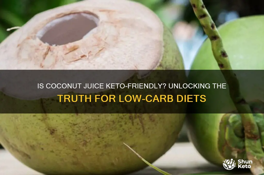 is coconut juice keto