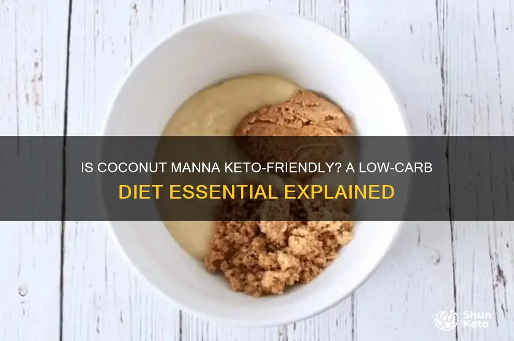 is coconut manna keto friendly