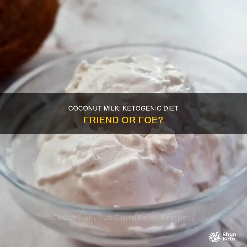 is coconut milk allowed on ketogenic diet