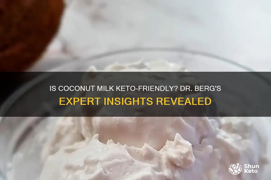 is coconut milk keto dr berg