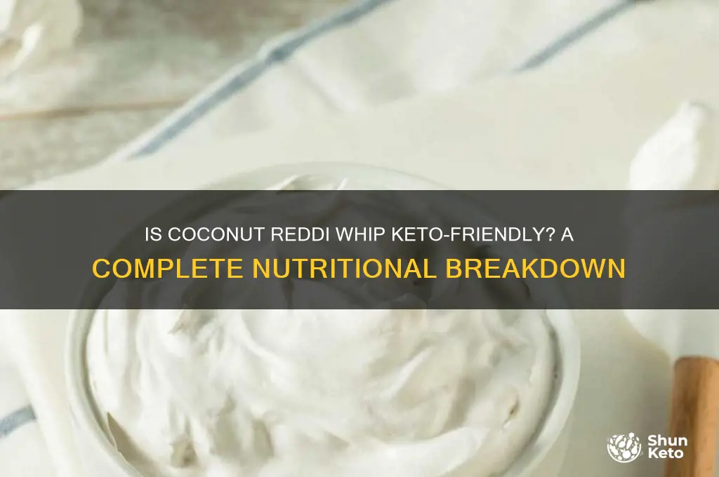 is coconut reddi whip keto