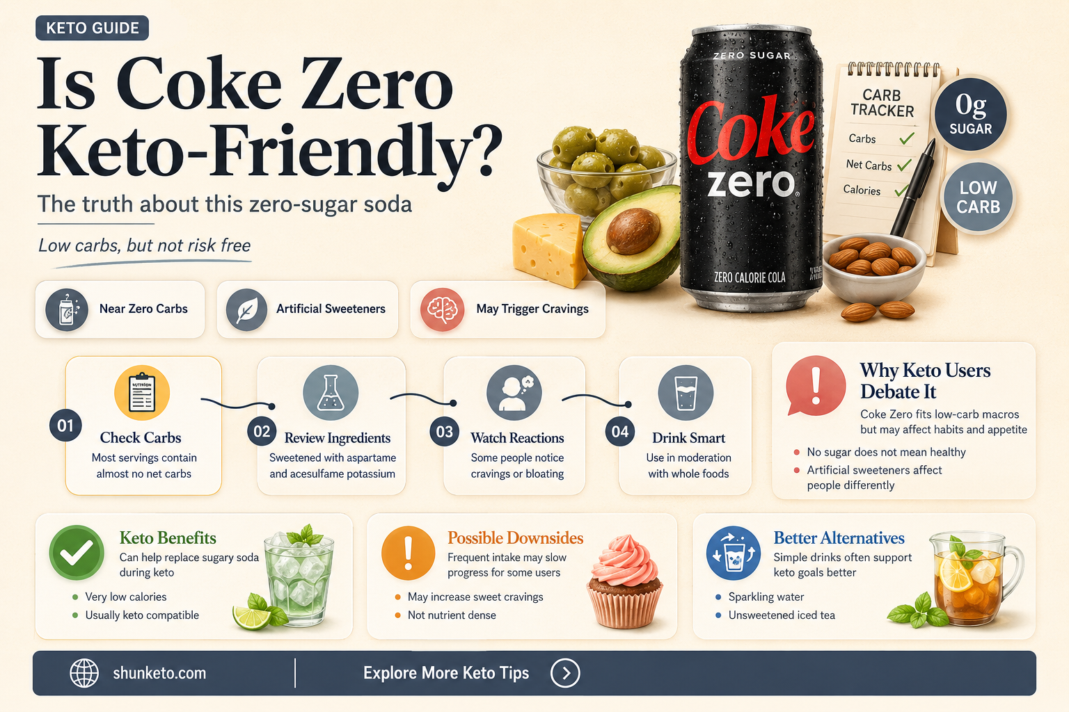 are coke zero keto