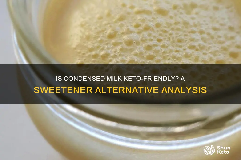 is condensed milk keto