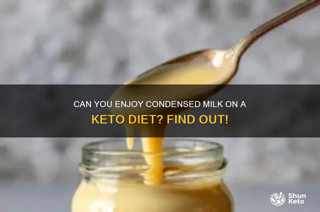 is condensed milk ok on keto diet
