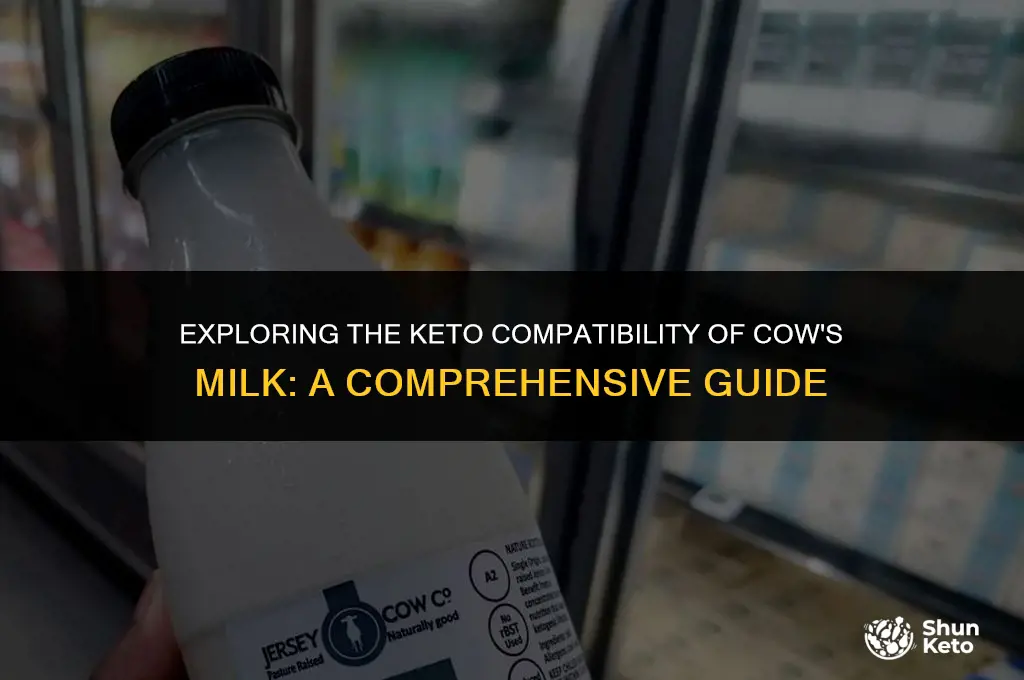 is cow milk keto friendly