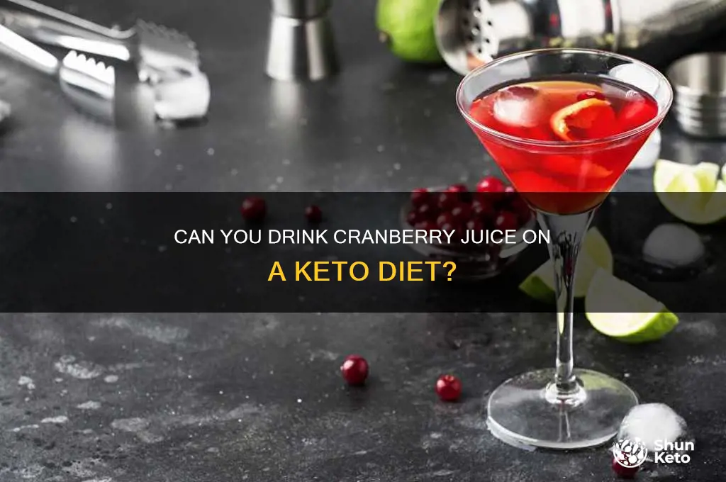is cranberry juice allowed on keto diet