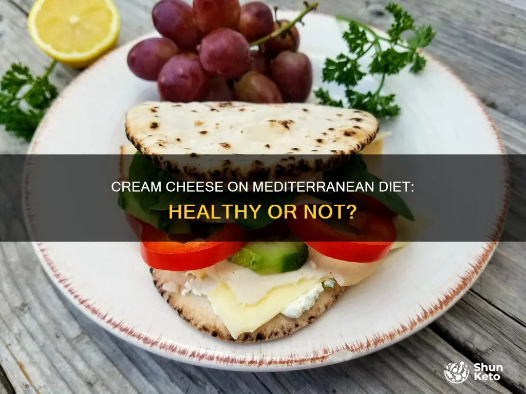 is cream cheese ok on mediterranean diet
