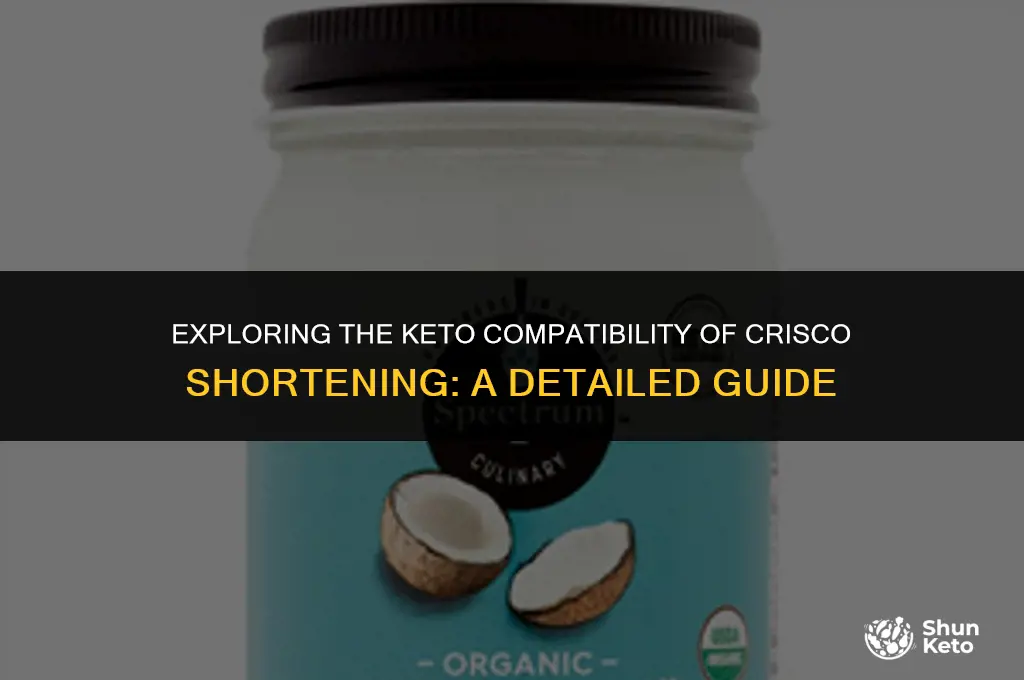 is crisco shortening keto friendly