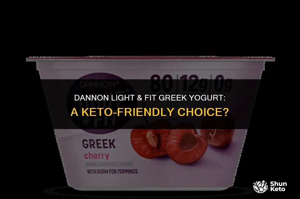 is dannon light and fit greek yogurt keto