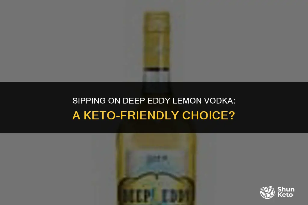 is deep eddy lemon vodka keto-friendly