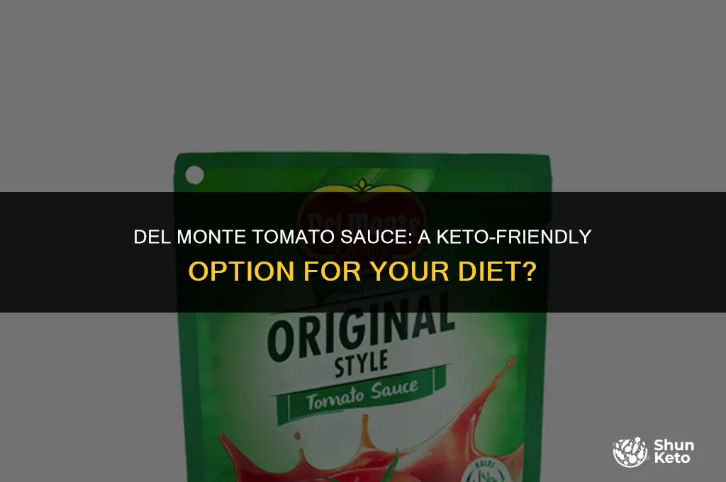 is del monte tomato sauce keto friendly