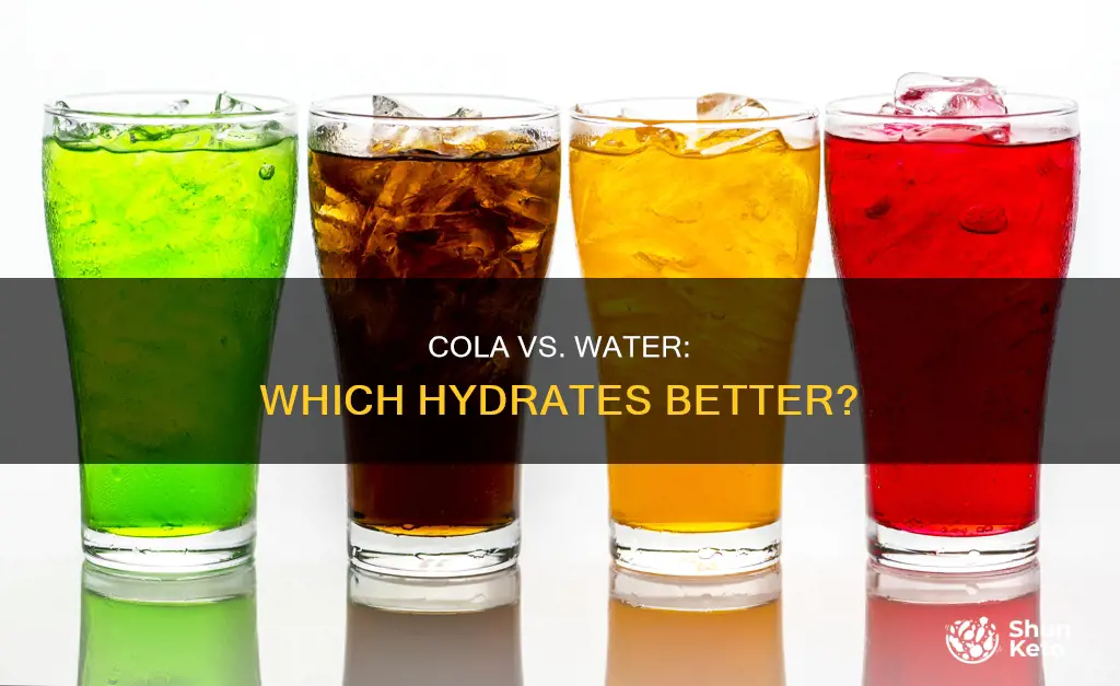 is diet cola as effective as water for dehydration