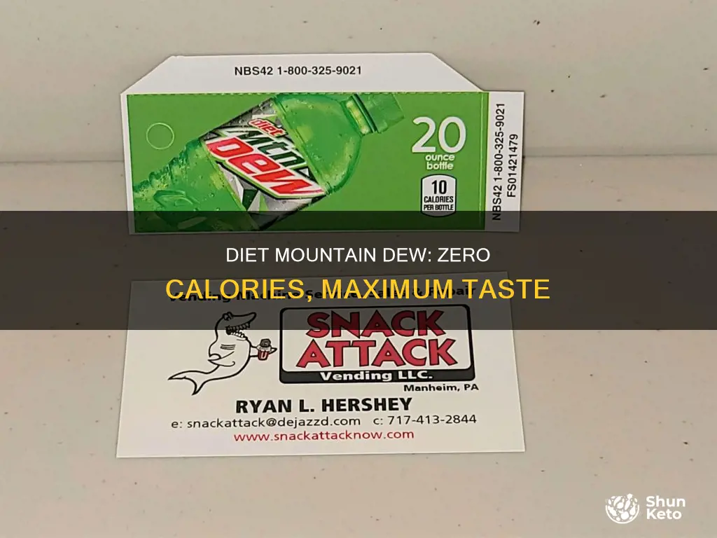 is diet mountain dew calorie