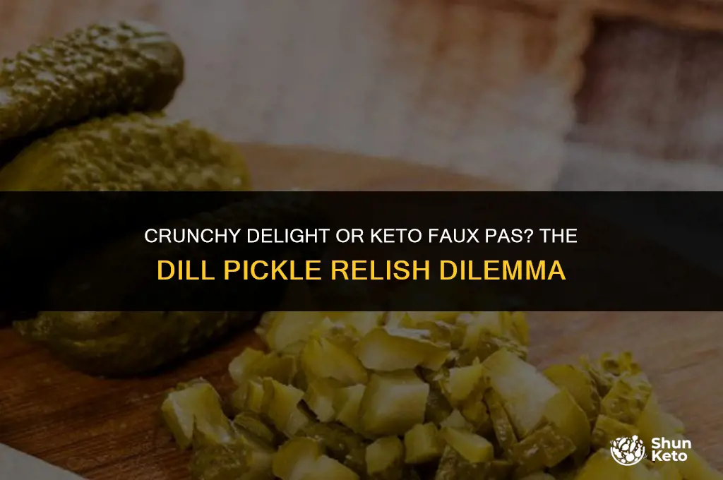is dill pickle relish keto friendly