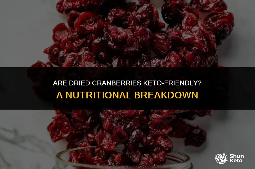 is dried cranberries keto
