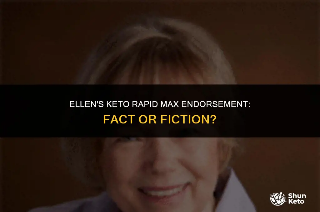 is ellen advertising keto rapid max