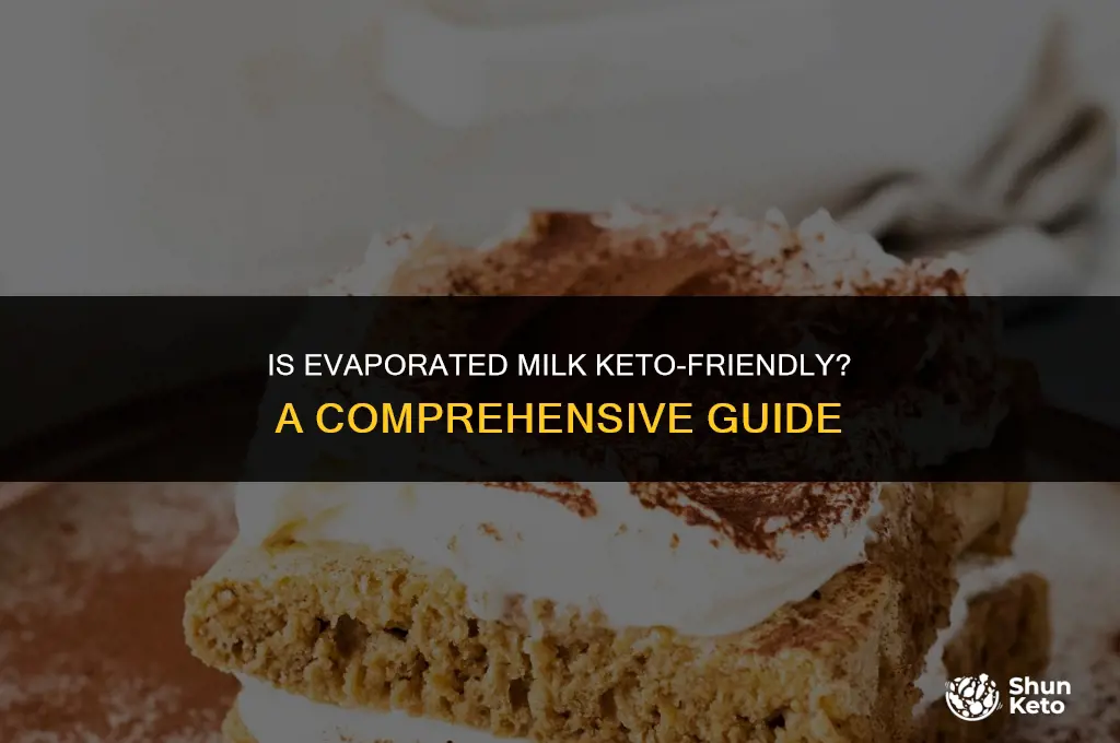 is evaorated milk keto friendly