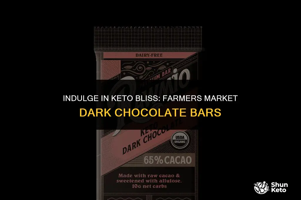 is farmers market dark chocolate bar keto friendly