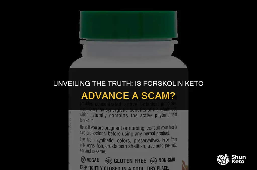 is forskolin keto advance a scam