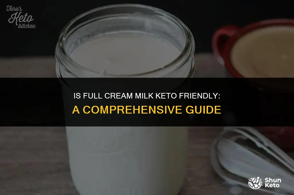 is full cream milk keto friendly