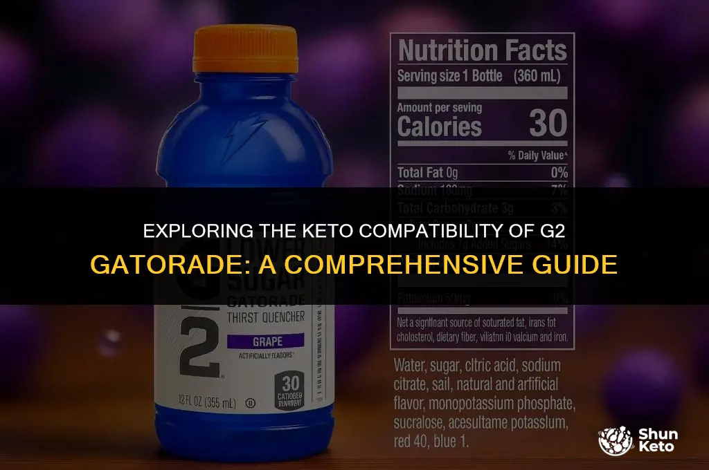 is g2 gatorade keto friendly