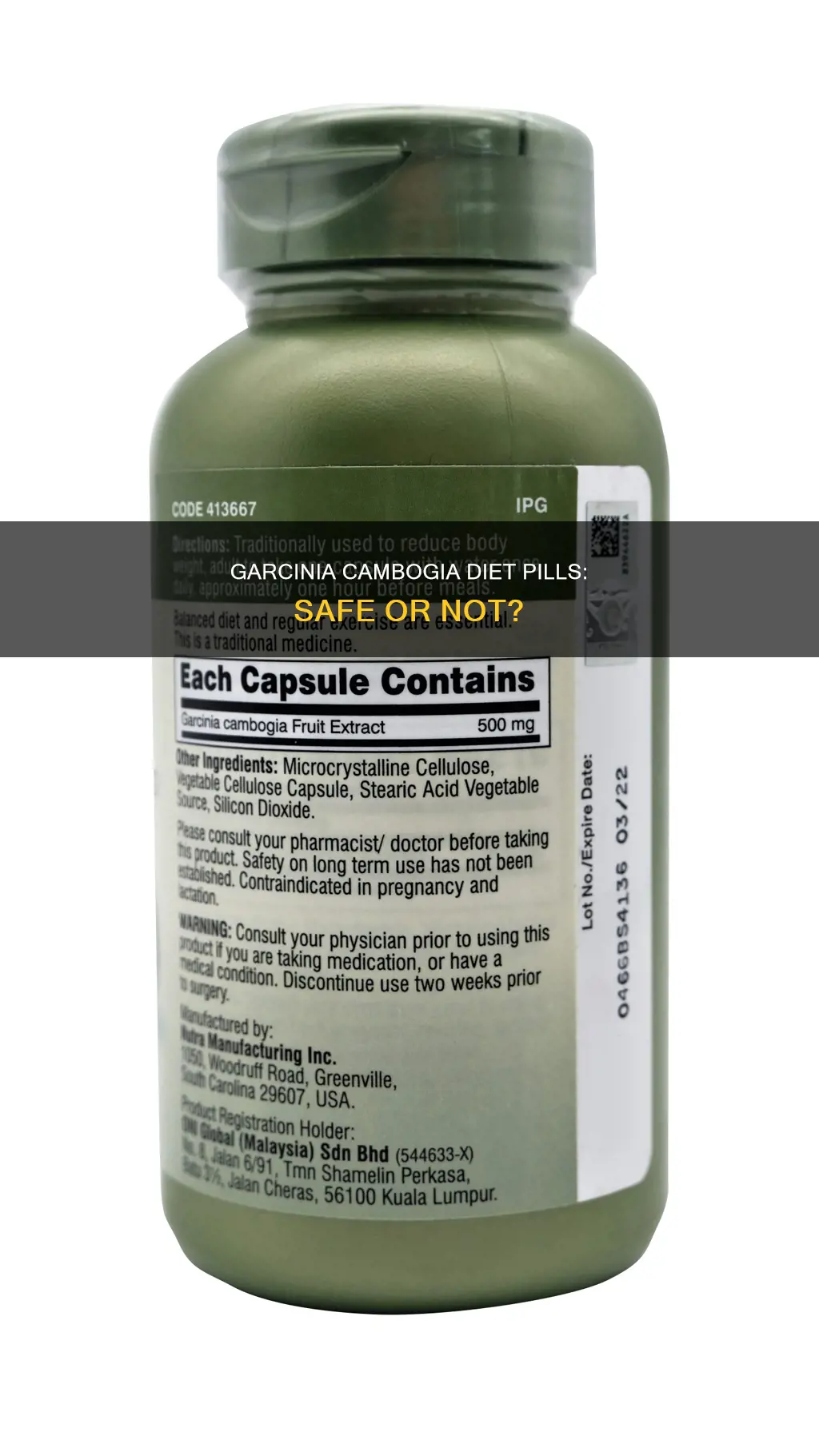 is garcinia cambogia diet pills safe