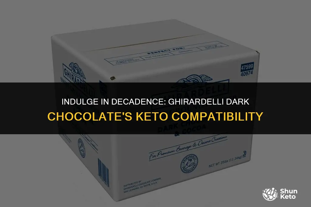 is ghirardelli dark chocolate keto friendly