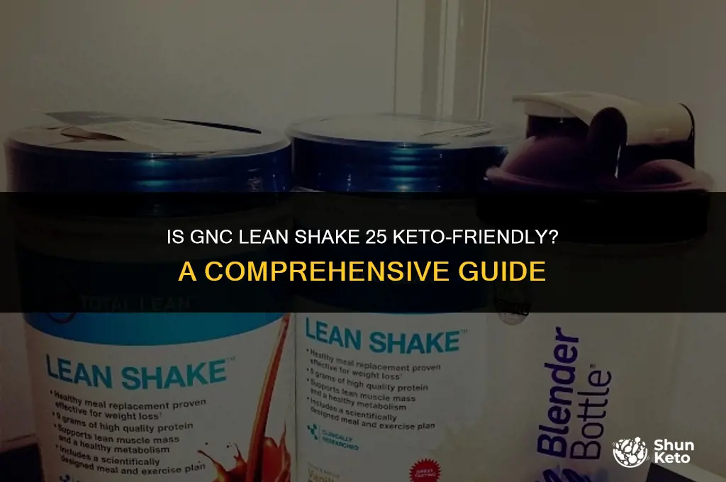 is gnc lean shake 25 keto friendly