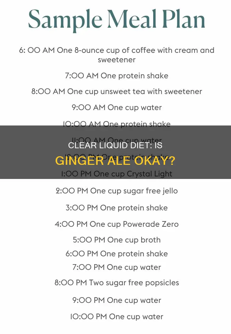 is gonger ail ok clear liquid diet