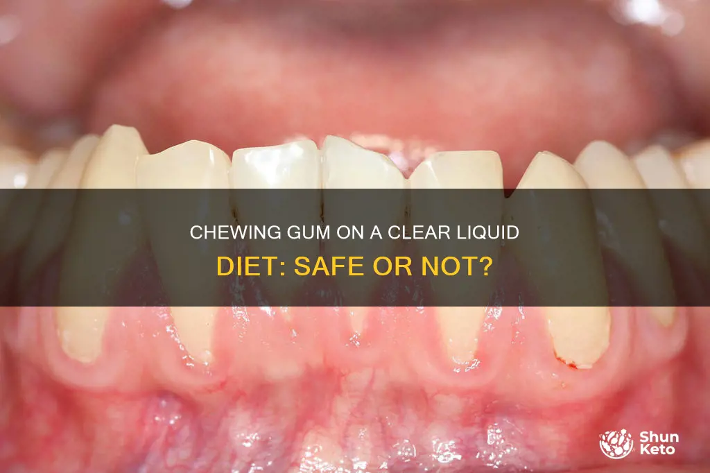 is gum ok on clear liquid diet