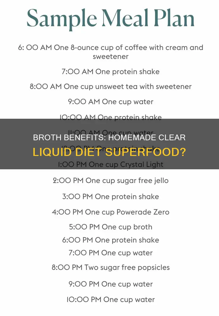 is homemade broth ok for a clear liquid diet