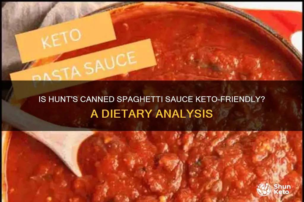 is hunts canned spaghetti sauce ok on keto