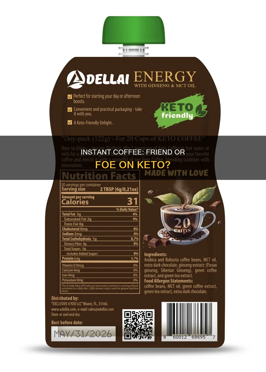 is instant coffe ok for the kero diet