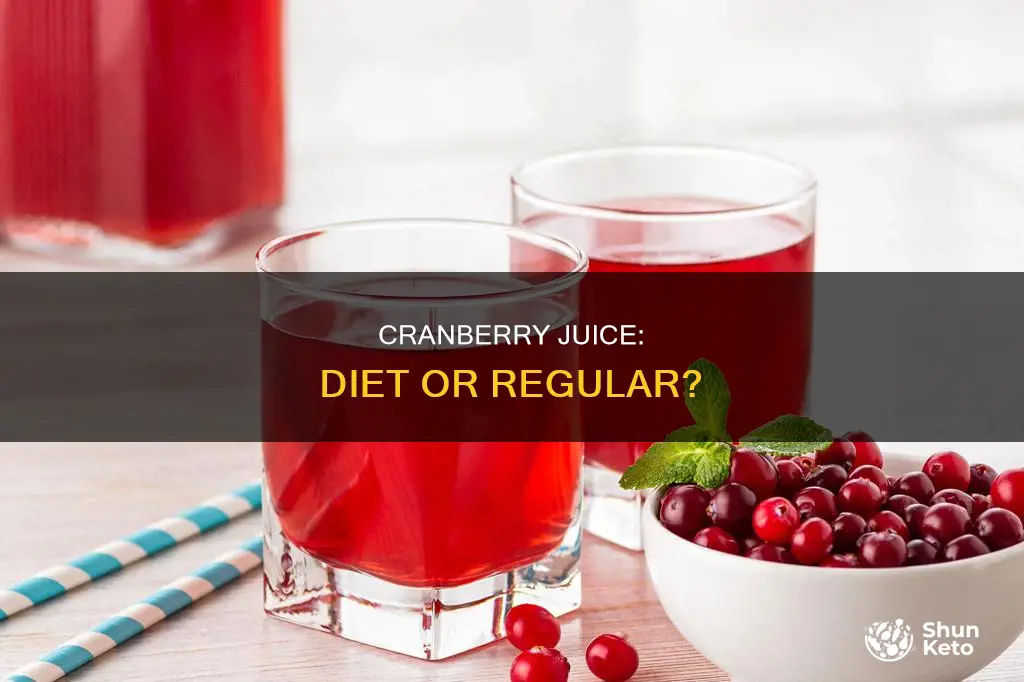 is it better to drink diet cranberry juice