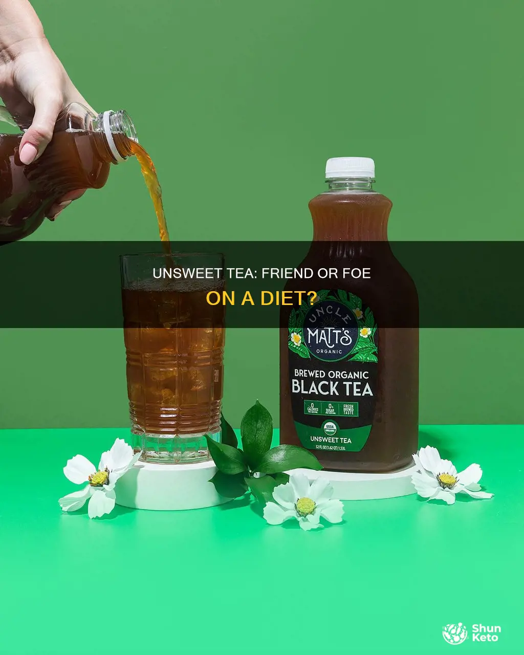 is it okay to drink unsweet tea on a diet