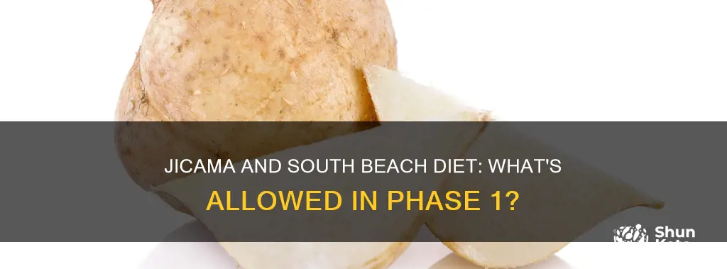 is jicama allowed in southbeach diet phase 1