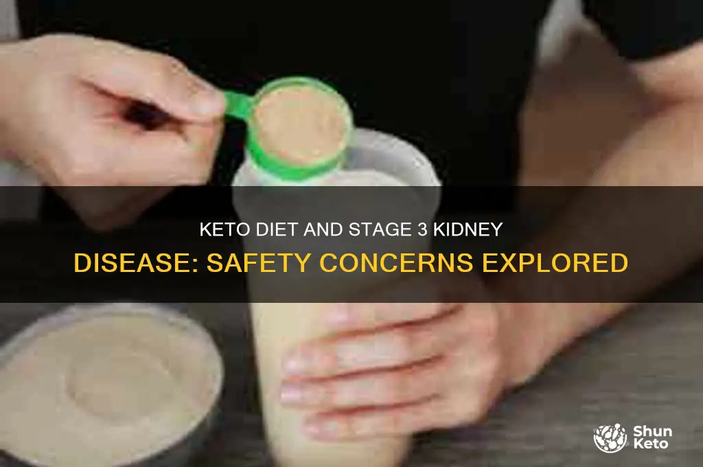 is keto diet safe for stage 3 kidney disease