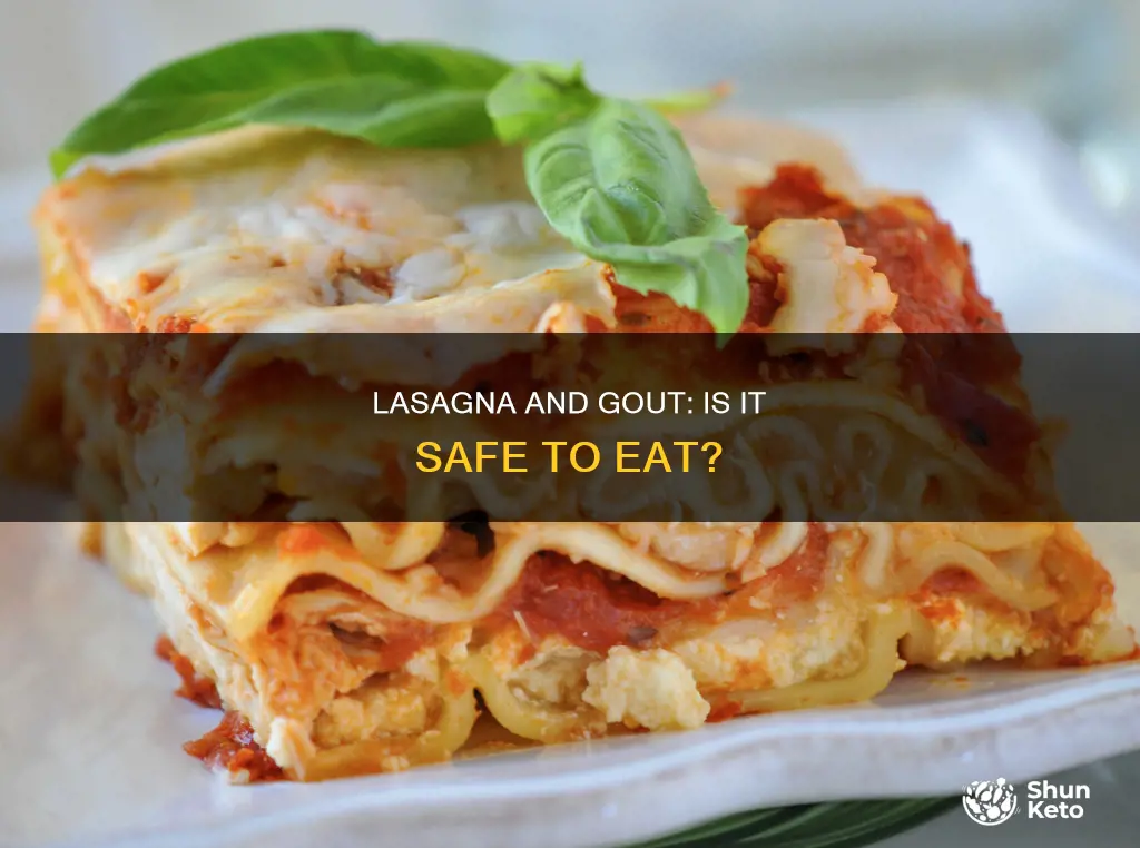is lasagna ok on a gout diet