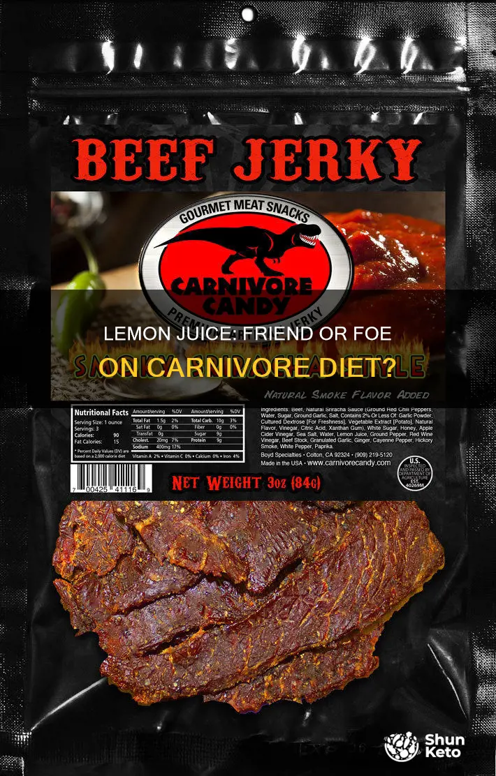 is lemon juice ok on carnivore diet