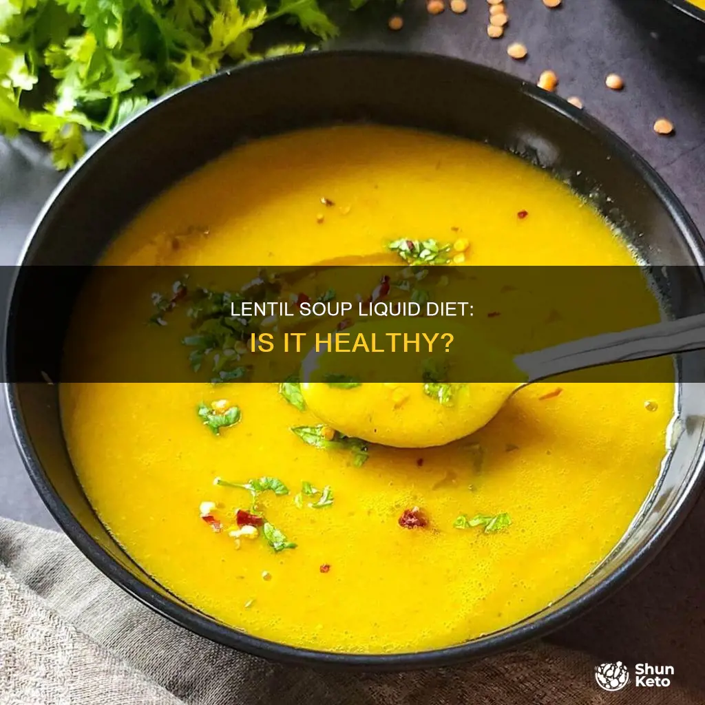 is lentil soup considered a liquid diet