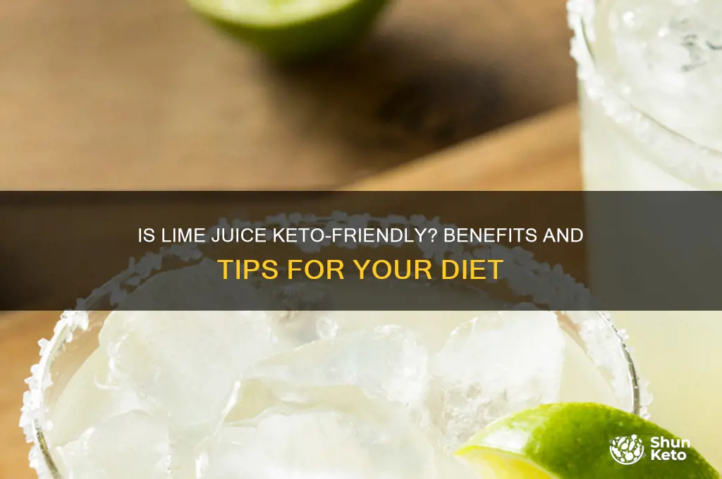 is lime juice ok on keto diet