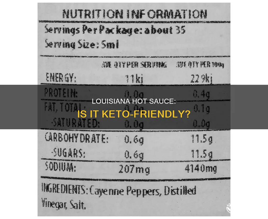 is louisiana hot sauce keto