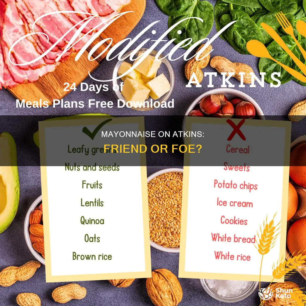 is mayonnise ok on atkins diet