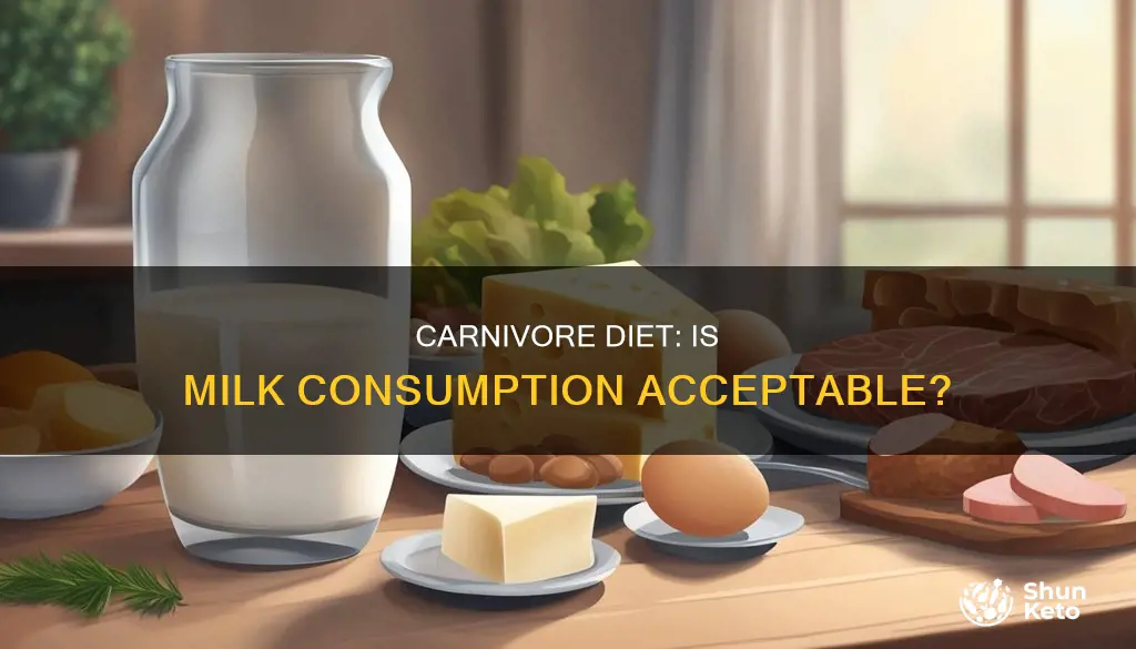 is milk ok for carnivore diet