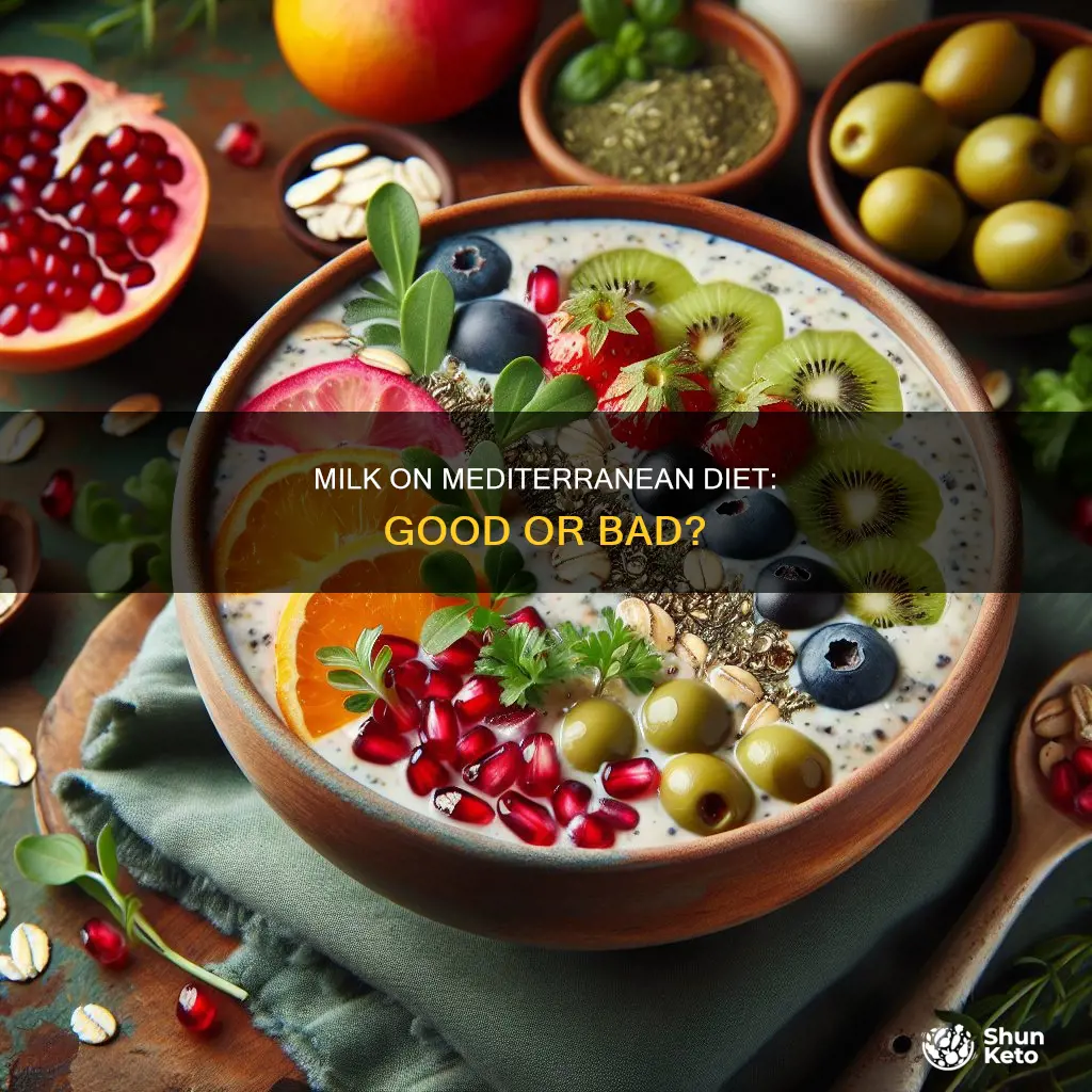 is milk ok on mediterranean diet