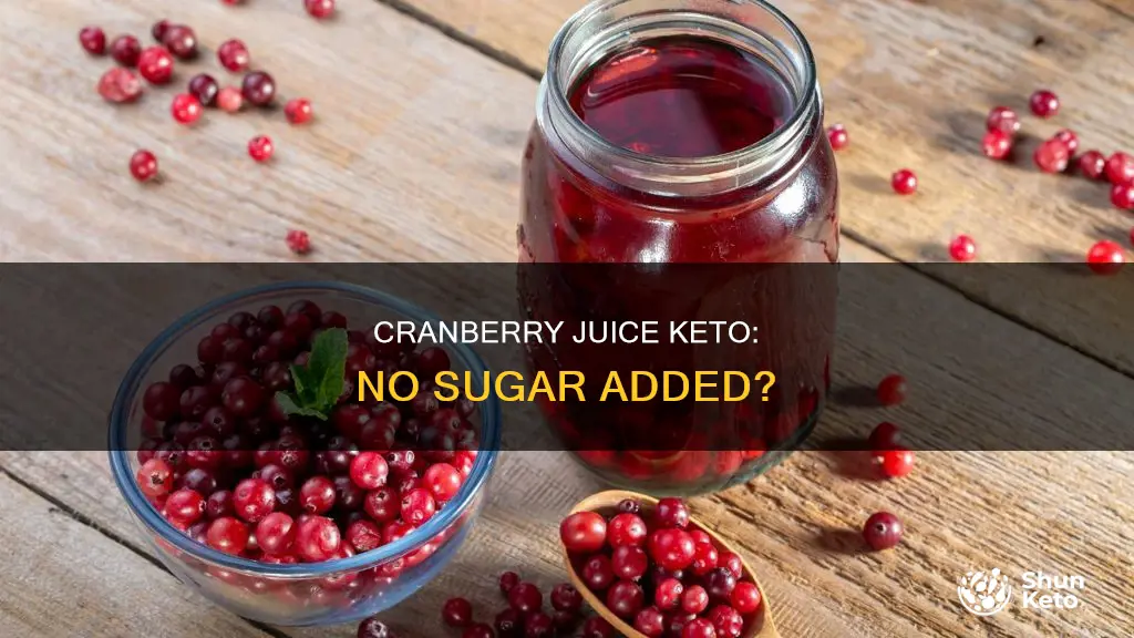 is no sugar added cranberry juice keto