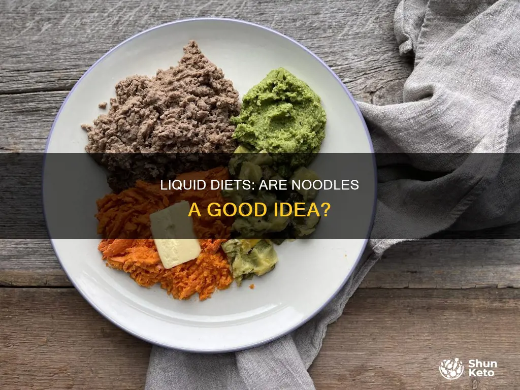 is noodles ok on liquip diet