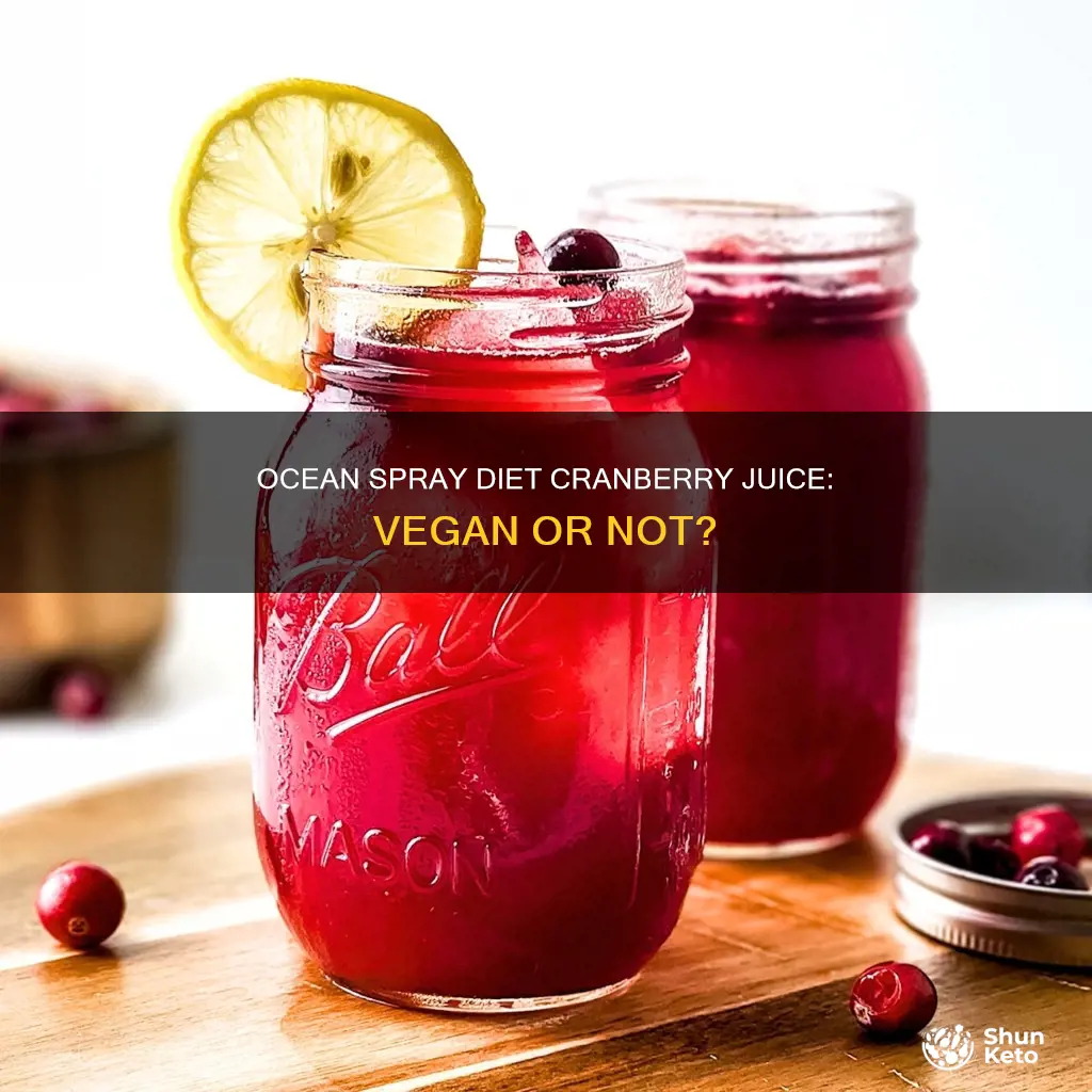 is ocean spray diet cranberry juice vegan