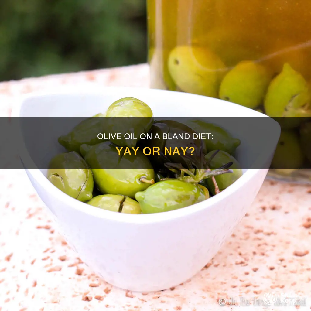 is olive oil ok on bland diet